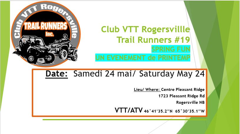 Club VTT Rogersville  Trail Runners Spring Run